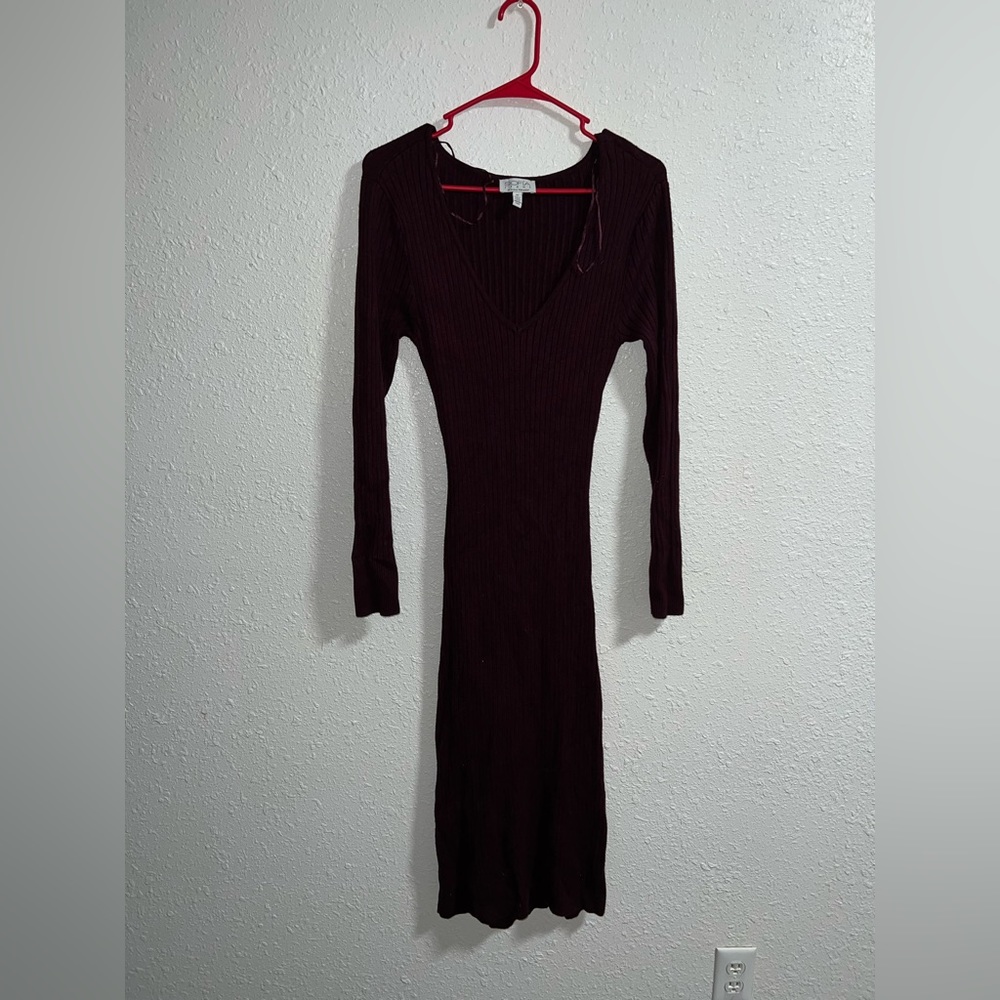maroon maxi dress